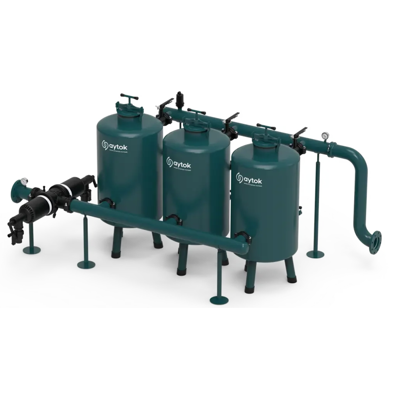 Manual Sand Media filter Systems With Semi-Automatic Screen Filters